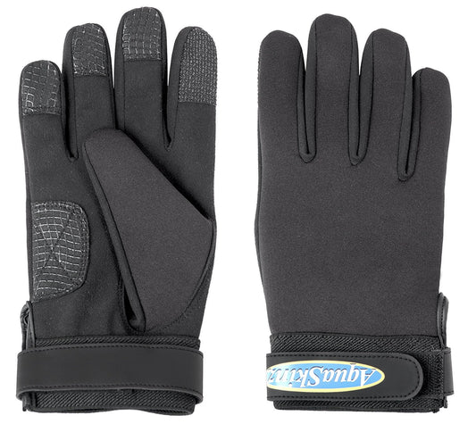 Aquaskinz Black Thunder Fishing & Sports Gloves (Medium) - Opticdeals