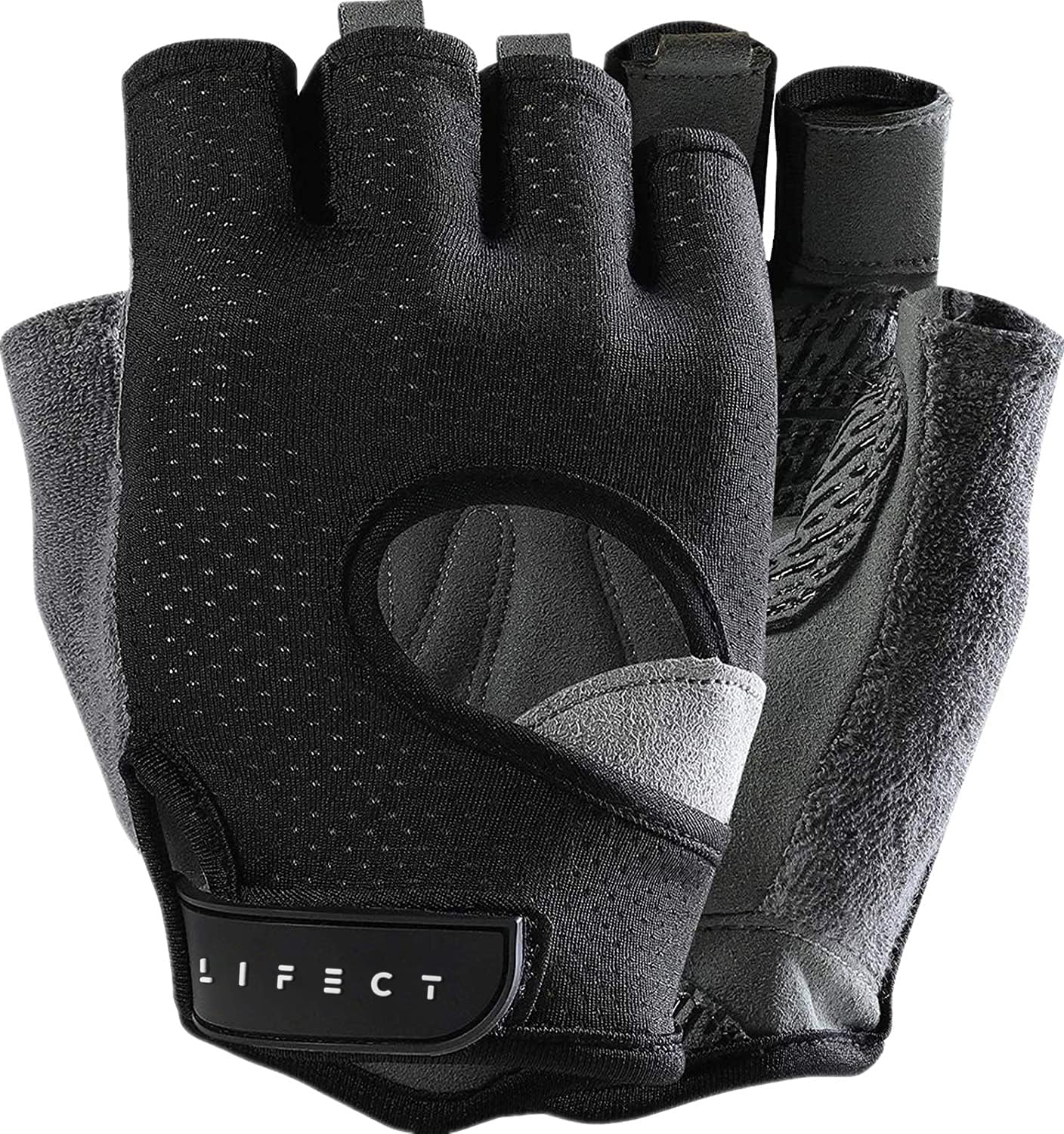 LIFECT Freedom Workout Gloves, Knuckle Weight Lifting Shorty Fingerless Gloves - Opticdeals