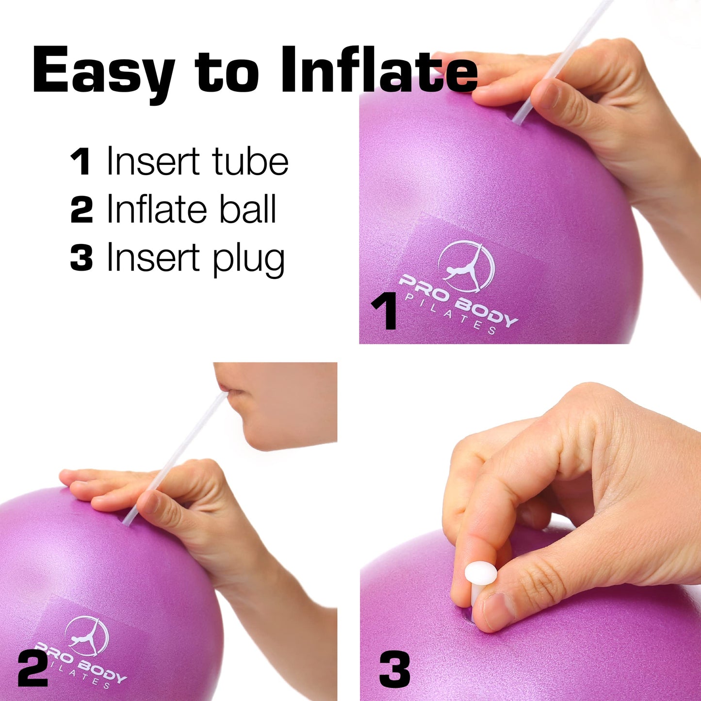 ProBody Pilates Ball Small Exercise Ball, 9 Inch Bender Mini Soft Yoga Workout - Opticdeals