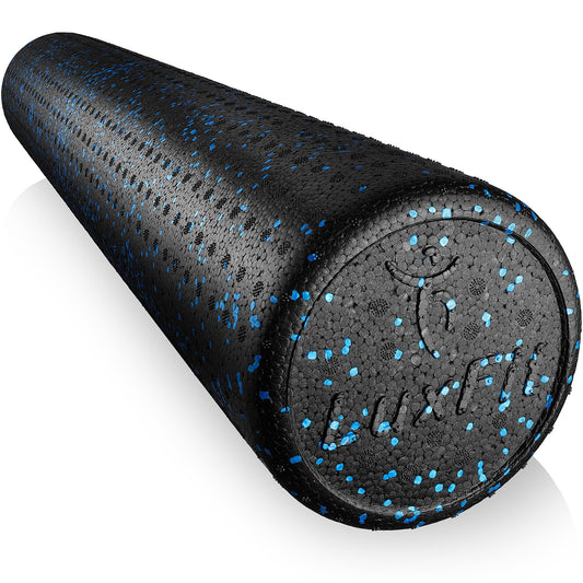 Foam Roller 18in High Density Extra Firm Speckled Blue - Opticdeals