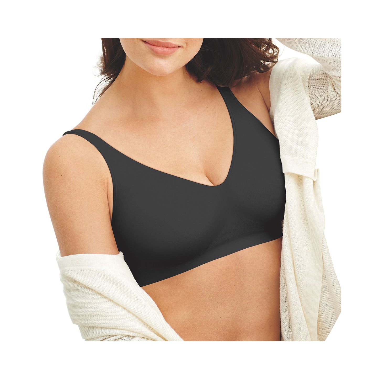 3484-Bali Comfort Revolution ComfortFlex Fit Wirefree Bra-M-Black