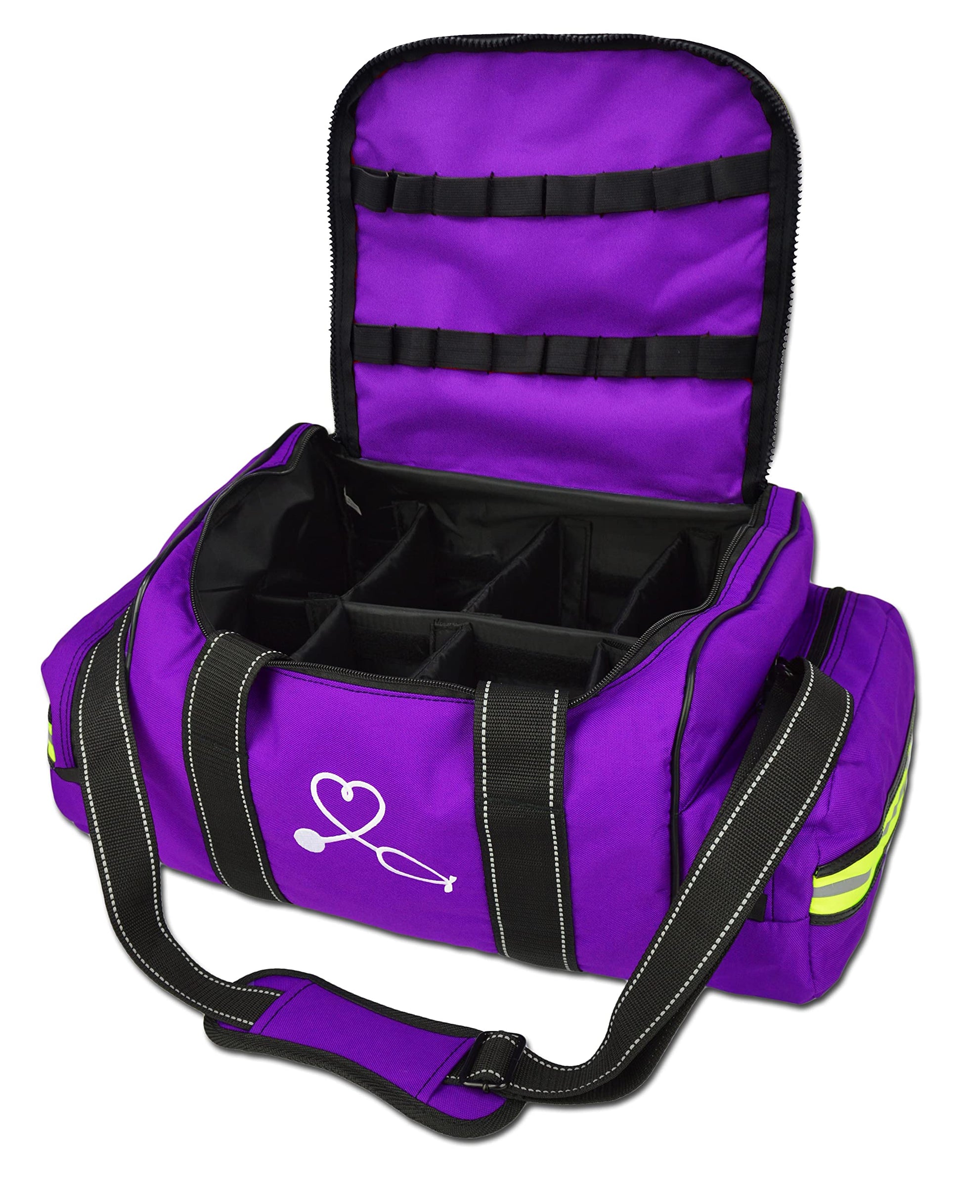 Lightning X Large EMT Medic First Responder EMS Trauma Jump Bag w/ Dividers (Purple) - Opticdeals