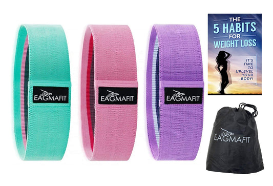 ELIOELIO Resistance Booty Bands Set of 3 - Workout Bands - Effective Exercise - Opticdeals