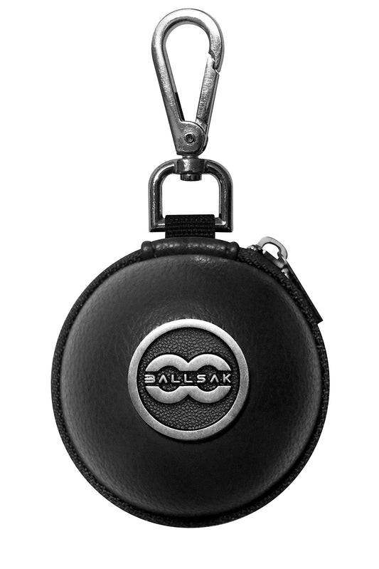 Ballsak Pro - Silver/Black - Clip-on Cue Ball Case/ Bag for Attaching Pool Balls, Billiard Balls, Training Balls to Your Cue Stick Bag Extra Strong Strap Design!** - Opticdeals