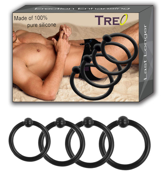 4 PCS Silicone Exercise Bands - Flexible - Black - Opticdeals