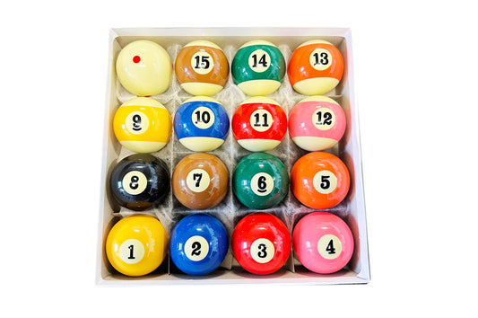 HAN'S DELTA Pool Table Billiard Ball Set - Regulation Size 2-1/4" Full 16 Pool Ball Set - Opticdeals