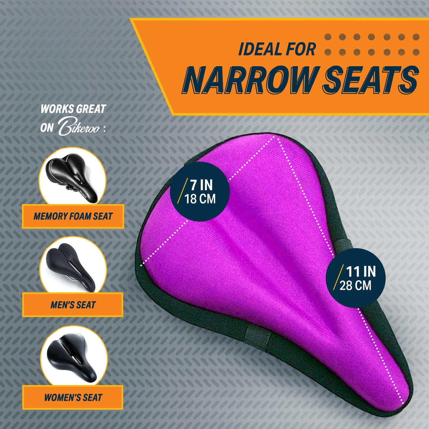 Comfortable Bike Seat Cushion for Women and Men - Gel Padded Bicycle Seat Cover - Opticdeals