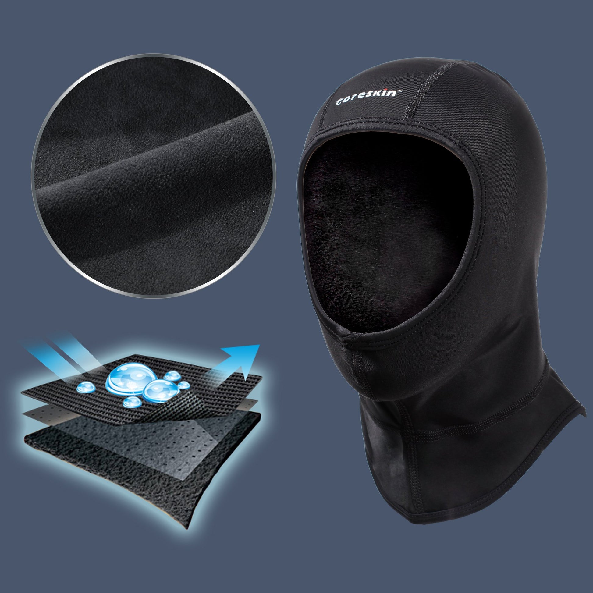 Coreskin Wetsuit Dive Hood 3mm Warm 4 Way Stretch, Flow Vent No Trapped Air Face - Opticdeals