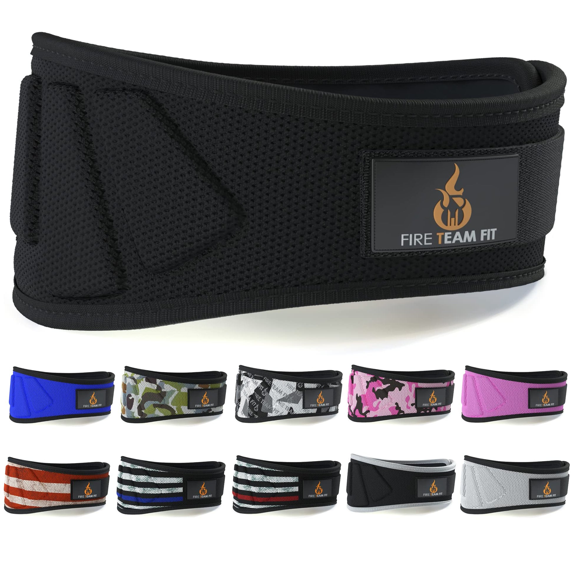 Weight Lifting Belt for Men and Women, 6 Inch, Back Support Size 32" - 38 Medium, Black/Grey) - Opticdeals