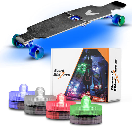 Board Blazers Crazy Color Changing LED Underglow Lights for Skateboards, Longboards, Scooters - Skateboard Accessories- Original Skateboard Lights - Opticdeals