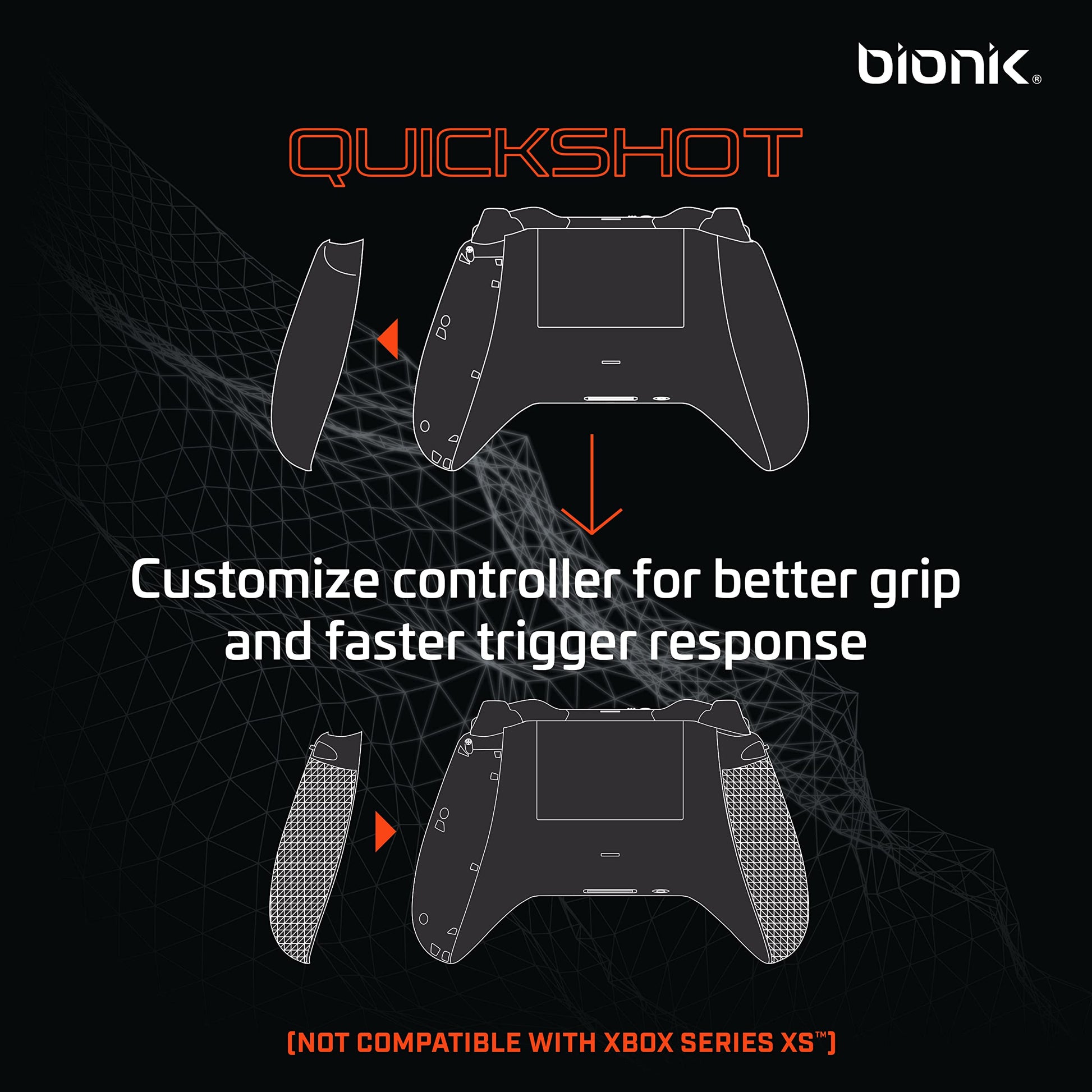 Bionik Quickshot Trigger Grips for Xbox One: Better Grip, Faster Response Time- White - Xbox One - Opticdeals
