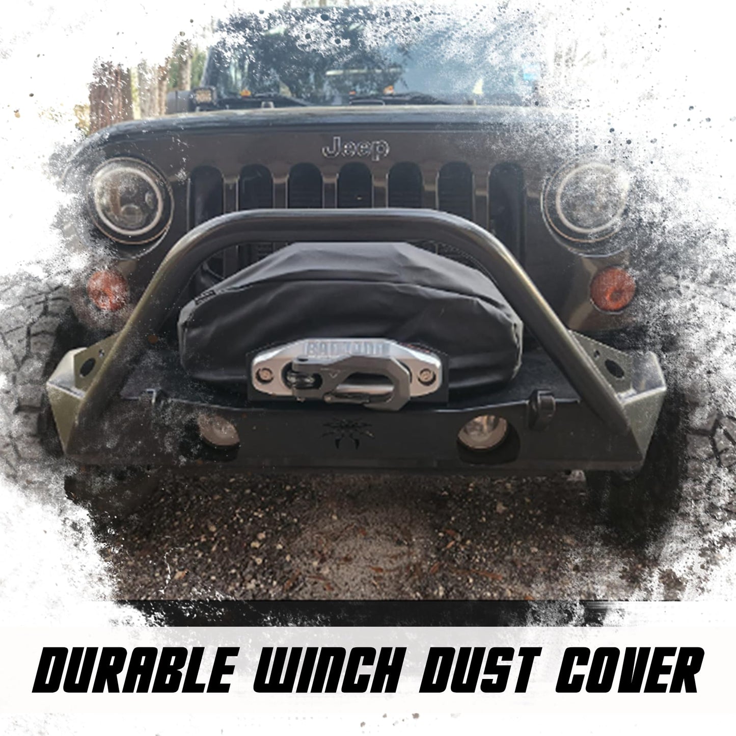 Waterproof Winch Cover - Accessories for 8,000 lb - 13,000 lb Winches - Compatible with Your Jeep, ATV, Boat, Trailer, Sailboat and More - Winter, Summer, All Year Round Protection