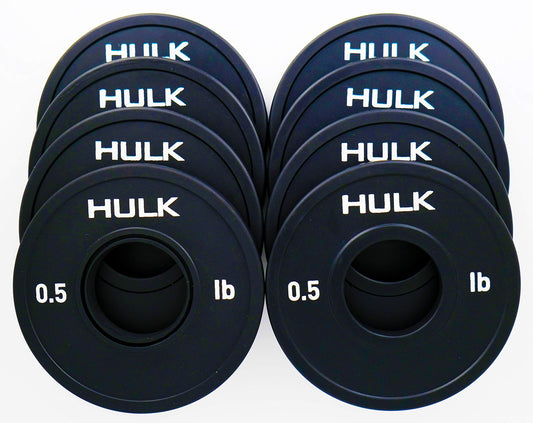 Olympic Fractional Plates - Micro Weight Set of 8 x 0.5 Pound Plates for Barbell or Dumbbell - Opticdeals