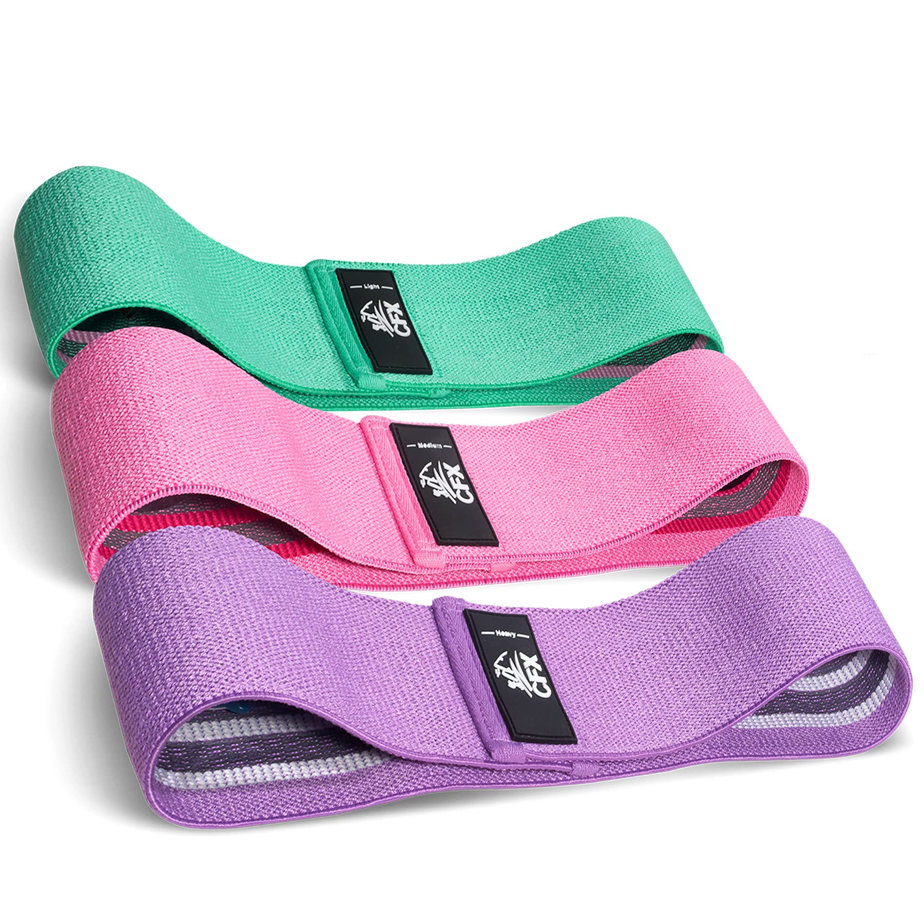 Resistance Bands Set  Exercise Bands with Non-Slip Design for Hips & Glutes - Opticdeals