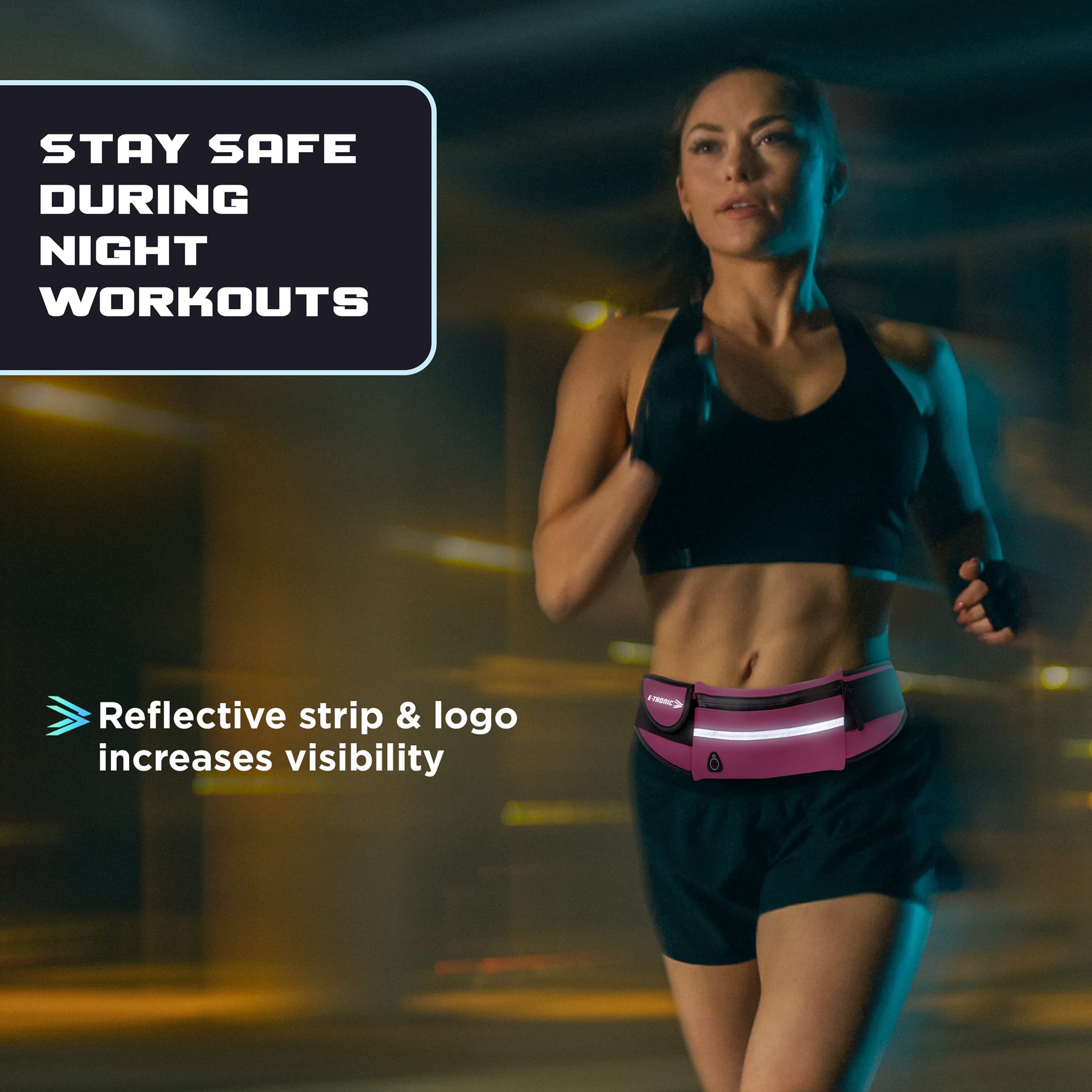 E Tronic Edge Running Belt for Women and Men, Money Belt and Running Fanny Pack, - Opticdeals