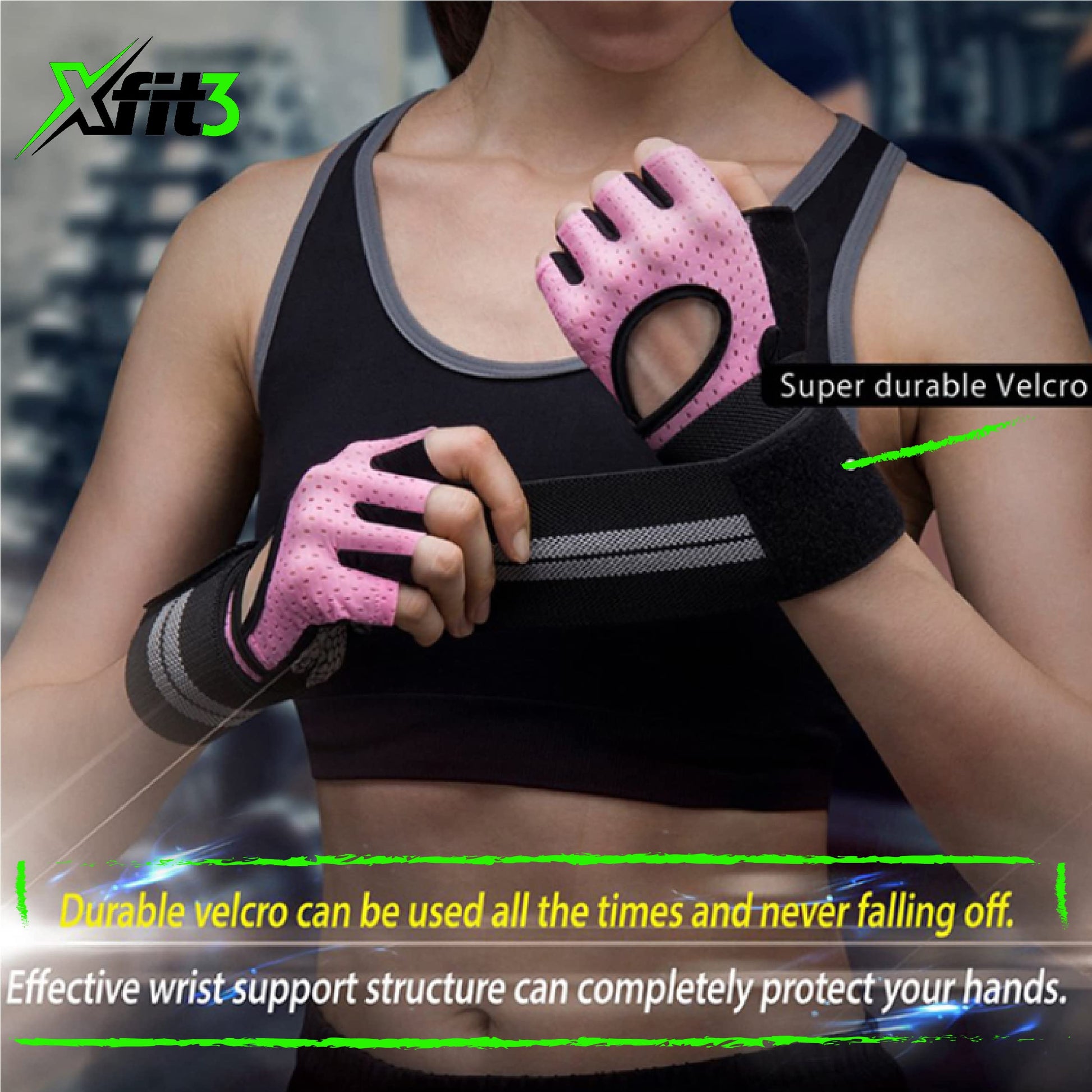 XFIT3 Weight Lifting Gloves, Workout Gloves for Men and Women Weight Lifting - Opticdeals