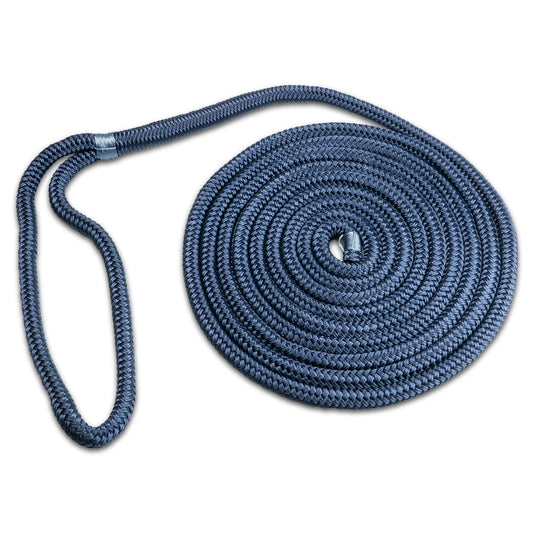 ACY Marine Double Braided Nylon Dockline (Navy, 3/8-Inch x 35-Feet) - Opticdeals