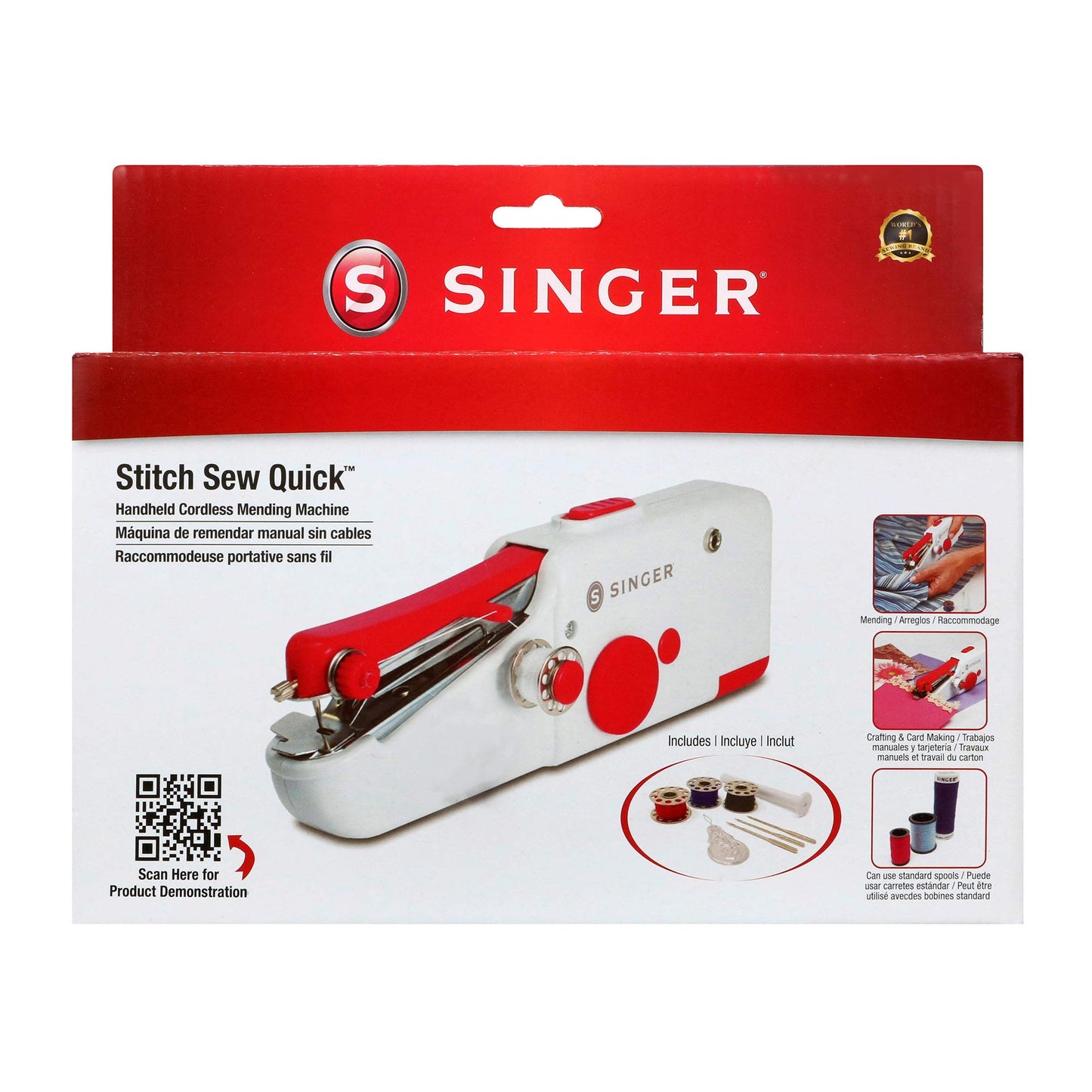 SINGER 01663 Stitch Sew Quick Portable Mending Machine - Opticdeals