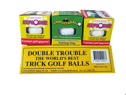 Trick Exploding & Unputtable Golf Ball 3 Pack - Opticdeals