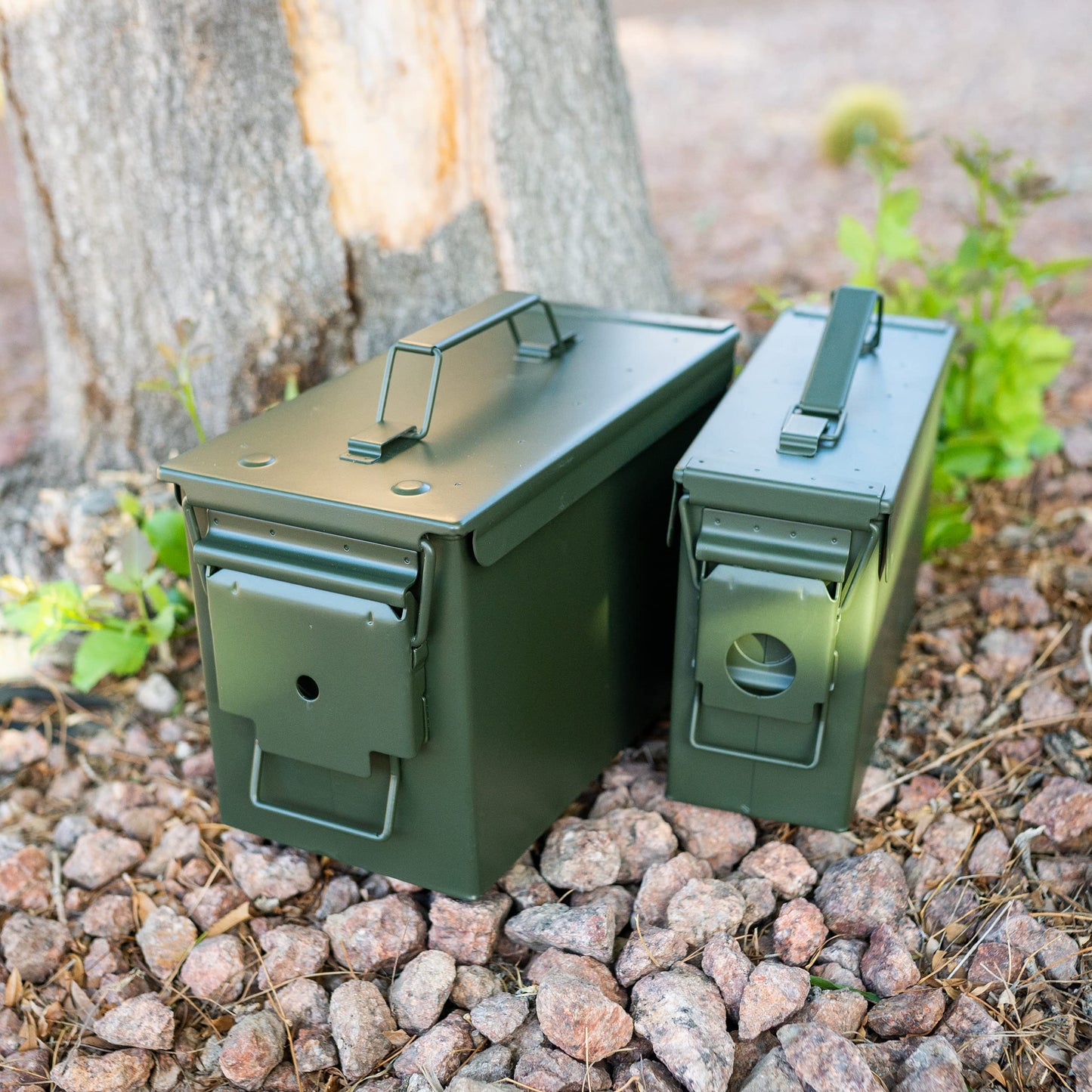 Redneck Convent Ammo Can 50 Cal Solid Steel Military Metal Ammo Box with Airtight Sealed Lid to Protect Ammunition Gear - Opticdeals