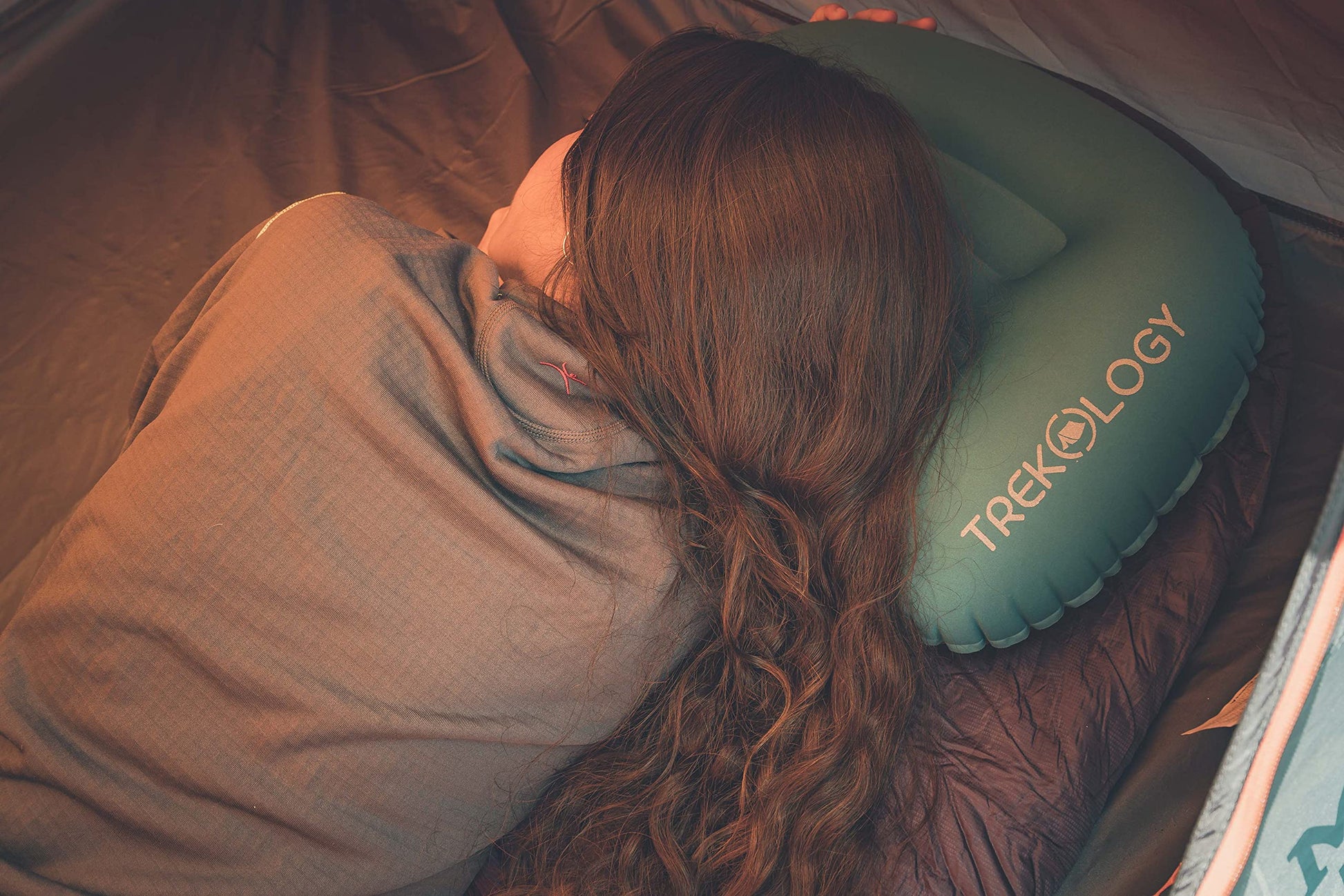 TREKOLOGY Aluft 1.0 Comfy Inflatable Camping & Backpacking Pillow - Perfect for Sleeping, Air Travel, Beach - Opticdeals