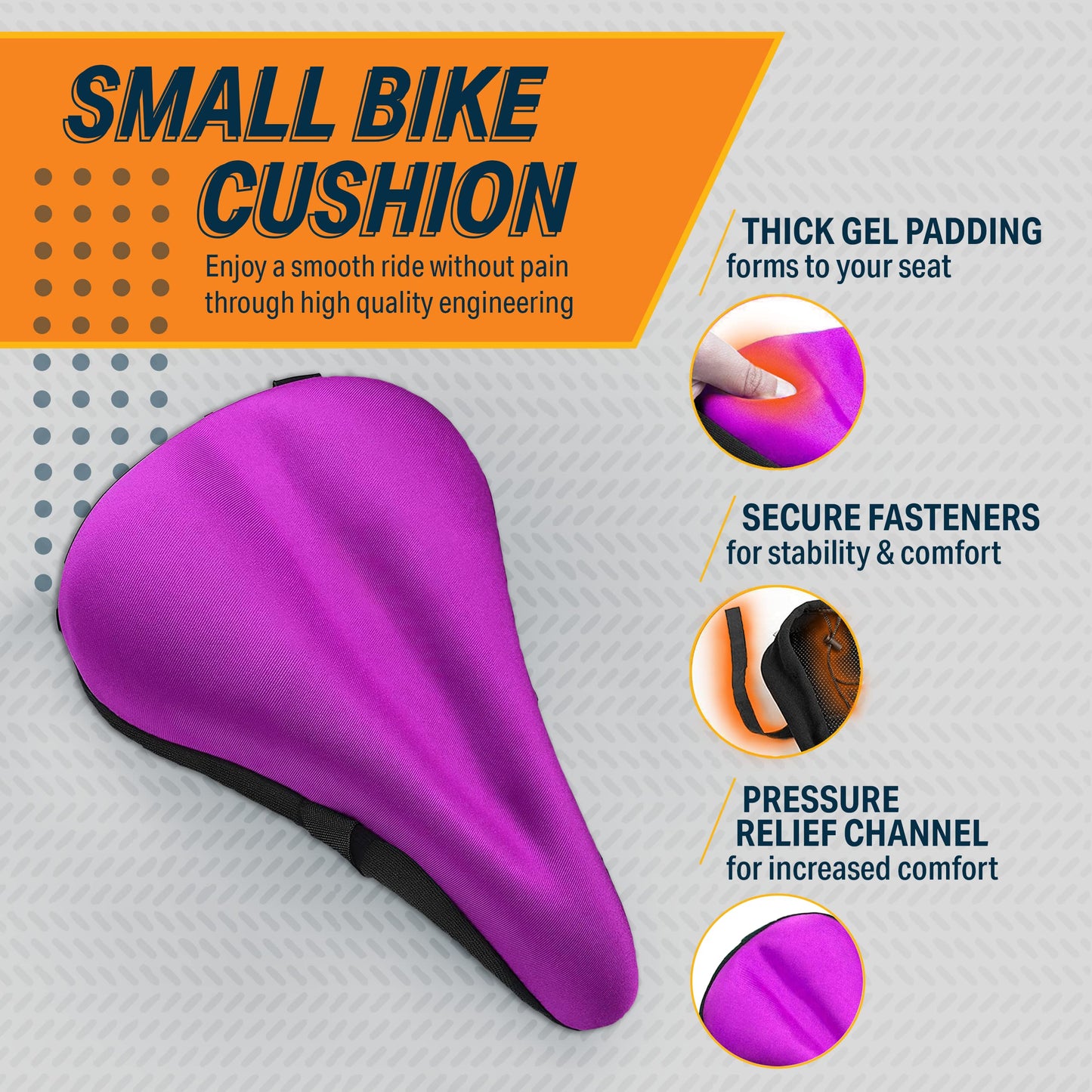 Comfortable Bike Seat Cushion for Women and Men - Gel Padded Bicycle Seat Cover - Opticdeals