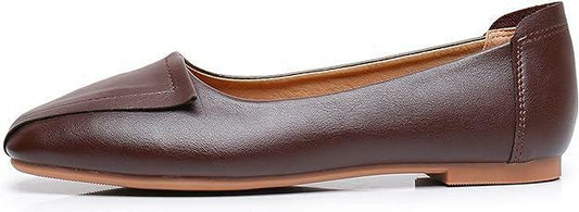 VenusCelia Women's Plain Dance Flat Shoe Size 7 Brown - Opticdeals