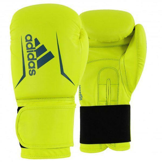 adidas Boxing Gloves 14oz - Speed 50  Yellow/Blue) - Opticdeals