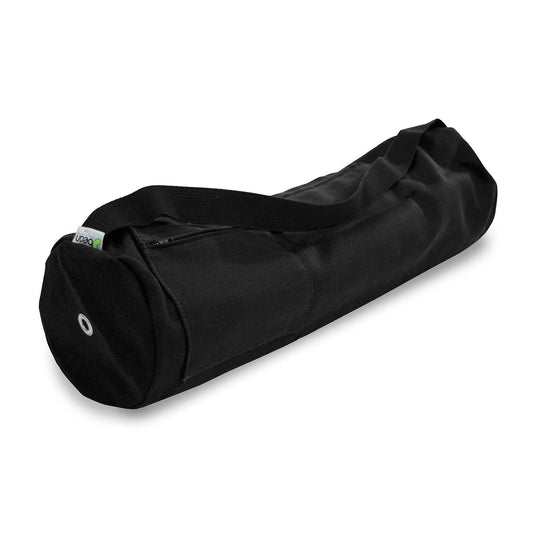 Yoga Mat Bag  Black  Extra Large 8" round x 32" long  100% Hemp - Opticdeals